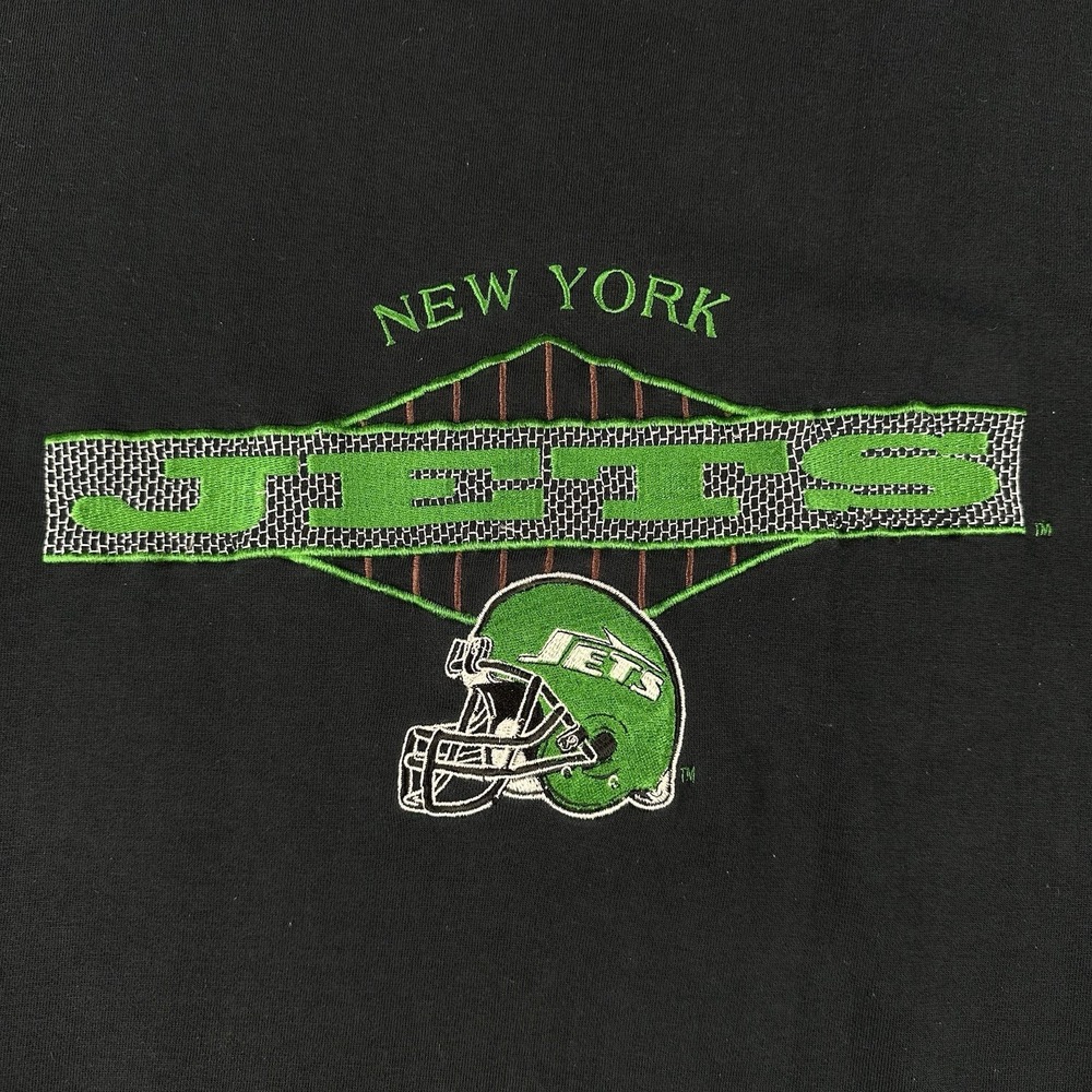 Vintage Starter New York Jets Sweatshirt Men's XL Black Green Embroidered - Picture 6 of 16